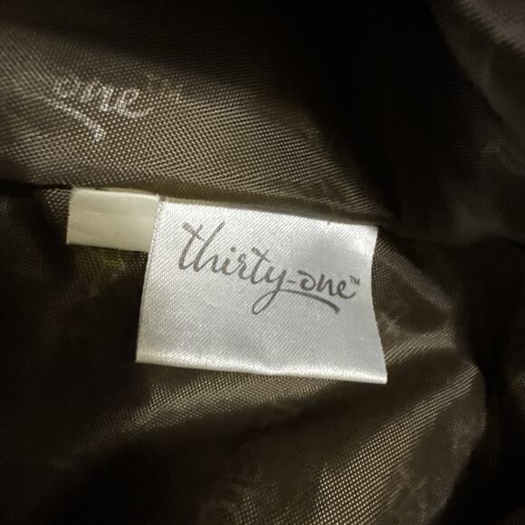 Thirty-One Casual Cargo Tote Blue Striped Handle Shoulder Bag - Picture 6 of 10